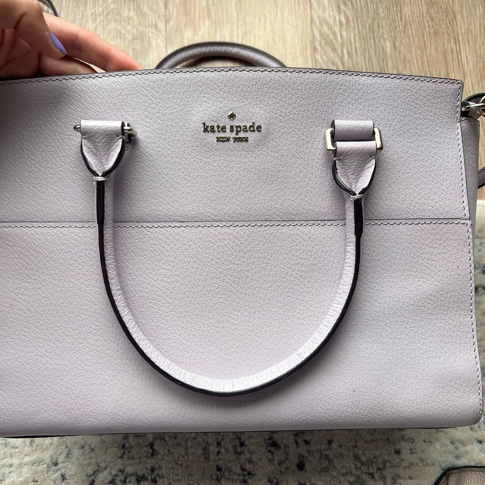 Kate Spade Dusty Mauve Leather Tote with Matching Wallet - Picture 4 of 12